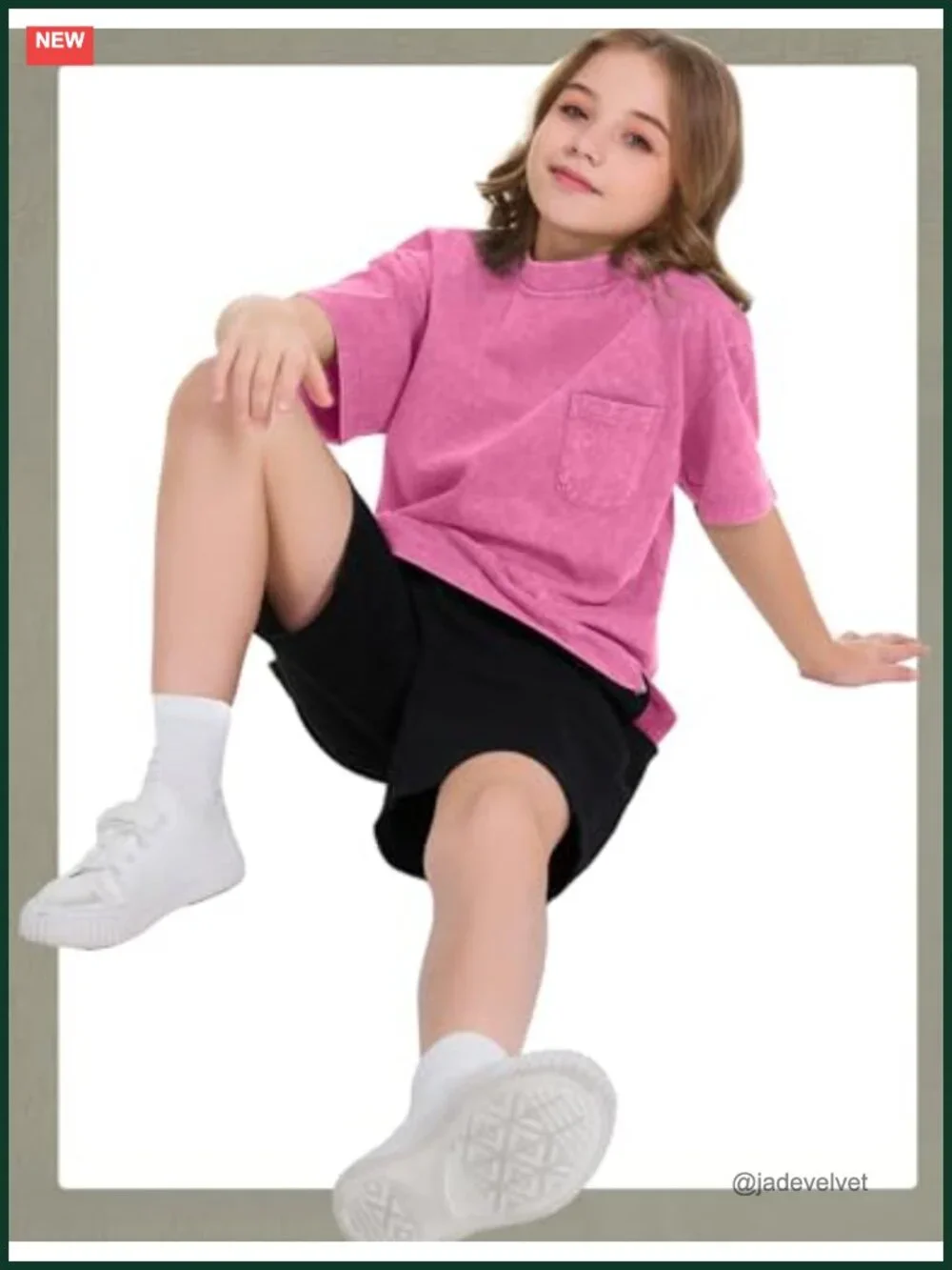 3 Pack Unisex Kids Short Sleeve Crewneck Tees Acid Washed Cotton T-Shirts